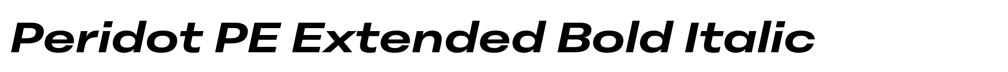 Peridot PE Extended Bold Italic image